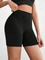 SHEIN Leisure Women's Seamless Cycling Pants, Black