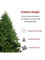 6-FT Artificial Christmas Tree with 1600 Tips,No Light, Unlit Hinged Spruce PVC/PE Xmas Tree for Indoor Outdoor, Green