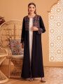 SHEIN Najma Women'S Printed Patchwork Long Robe