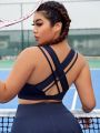 Tennis Basic Plus Criss Cross Back Sports Bra
