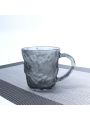 1pc Nordic Style Frosted Glass Cup For , Coffee, Hot Water, With Handle