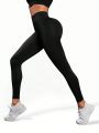 Yoga Basic Women'S Wide Waistband Seamless Sports Leggings