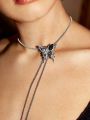 SHEIN ICON 1pc Butterfly Decor Sweater Chain
