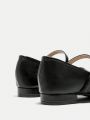 SHEIN Women'S Fashionable And Comfortable Black Flat Shoes