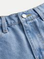 SHEIN Girls' (Big) Workwear Style Jeans