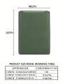 1pc Dark Green Pu Leather Laptop Protective Cover And Power Adapter Storage Bag For Apple Macbook Inner Case Protection