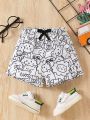 Baby Boys' Cute & Print Patterned Fashionable Shorts With Animal Design