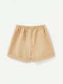 Cozy Cub Baby Boy's 2pcs Solid Color Casual Straight Shorts Set