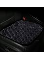 1pc Universal Plush Car Seat Cushion With Backrest For Winter, Front Row