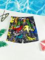 Boys' Dinosaur Print Beach Shorts (Tween)