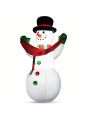 Gymax 6ft Christmas Inflatable Snowman Holiday Decoration w/ Internal LED Lights