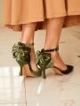 SHEIN Belle Women's Green High Heel Dress Shoes