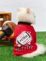 PETSIN Football Printed Sportswear Pet Hoodless Hoodie, Suitable For Cats & Dogs