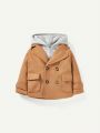 Cozy Cub Baby Boy Double Breasted Hooded 2 In 1 Overcoat