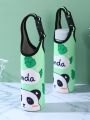 1pc Cartoon Panda Print Water Bottle Cover