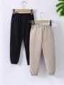 SHEIN Little Boys' Simple Casual Long Pants For Fall Streetwear