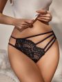 SHEIN 3pcs Perspective Lace Triangle Panties