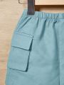 SHEIN Baby Boys' Casual Side Seam Pocket Shorts
