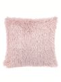 1pc Faux Cashmere Solid Color Throw Pillow Cover, Fashionable Cushion Cover For Waist, Multiple Colors Available, Pillow Core Not Included