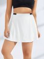 SHEIN Golf Casual Plus Size Women'S Sporty Short Skirt With Phone Pocket