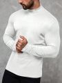 Men'S Warm Stand Collar Long Sleeve Top