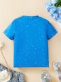 Girls' Cute 3d Cat Print Short Sleeve T-Shirt For Toddler