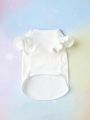 PETSIN Easter White Cute Bunny Short Sleeve Stretchable Pet T-Shirt For Dogs And Cats