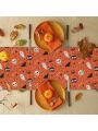 Halloween Table Runner Halloween Tablecloth Dining Table Decor Washable Coffee Table Runners