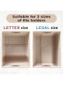 SUPERJARE File Box for Hanging Files, Set of 2, Storage Office Box, Durable MDF Board & Linen Fabric, File Storage Organizer for Letter/Legal