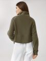GLOWMODE Half Zip Kangaroo Pocket Fleece Sweatshirt