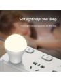 Plug in LED Night Light, Mini USB LED Light, LED Portable car Bulb, Warm White, Ideal for Bedroom(White Light)