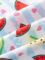 Young Girls' Fruit Printed Short Sleeve Cover Up