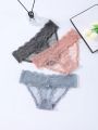 Lace See-Through Briefs (Set Of 3)