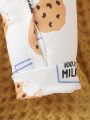 Baby Boy Milk & Cookies Printed Jumpsuit
