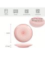 Selamica Ceramic Dessert Plates Set of 6, Small Salad Plates 6 Inch Appetizer Plates for Kitchen, Small Dinner Plates/Dishes for Cake Snacks Side Dish, Microwave Dishwasher Safe, Gradient Color