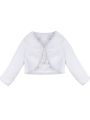 1pc Ladies' White Tie-up Fluffy Fleece Jacket With Long Sleeves And Bunny Plush Warm Shawl