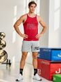 Men's Letter Printed Sports Tank Top