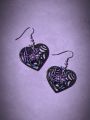 ROMWE Goth 2pcs Heart Drop Earrings