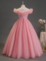 Tween Girls' Pink Fashionable Dress With Ruffles & Mesh Overlay