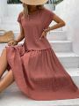 Women'S Textured Batwing Sleeve Top And Skirt Set
