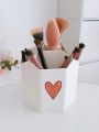 Hanna DaMes Heart-shaped Stationery Storage Box / Makeup Brush Organizer