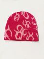 1pc Women Geometric Pattern Fashionable Beanie For Daily Life
