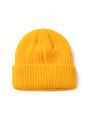 Solid Color Knitted Men's Beanie