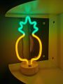 Led Pineapple Neon Light Desktop Night Light For Festive Parties And Bedroom Decor