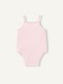 Cozy Cub Baby Girl Knitted Soft Solid Color 3pcs Tank Romper Set