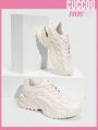 Cuccoo Everyday Collection Women Shoes Fashion Thick Sole Casual White Sport Shoes