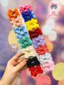 30pcs Cute Candy Colored Hair Clips With Bowknot Design For Girls