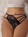 SHEIN 3pcs Perspective Lace Triangle Panties
