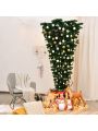 Gymax 7ft Artificial Upside Down Christmas Tree Holiday Decoration w/ Metal Stand