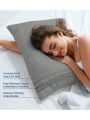 Lux Decor Collection Pillow Cases - Set of 2 Brushed Microfiber  Pillow Covers - Envelop Closure Breathable Pillowcases